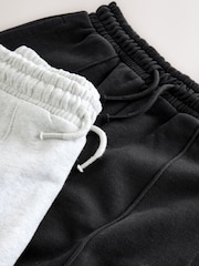 Black/Grey Wide Leg Joggers 2 Pack (3-16yrs) - Image 6 of 6
