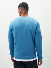 Lyle & Scott Mid Blue Crew Neck Sweatshirt - Image 3 of 4