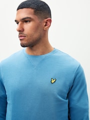 Lyle & Scott Mid Blue Crew Neck Sweatshirt - Image 4 of 4