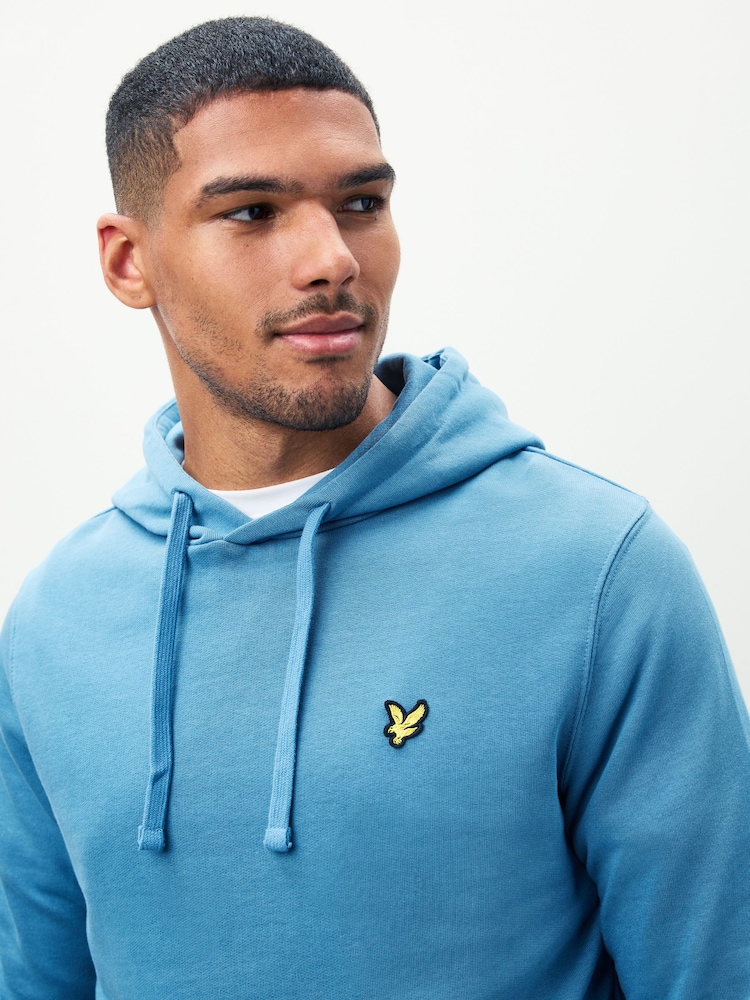 Lyle & Scott Blue Light Pullover Hoodie - Image 4 of 4