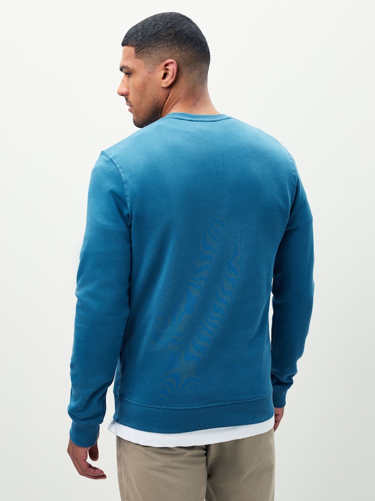 Lyle & Scott Blue Light Crew Neck Sweatshirt - Image 2 of 5