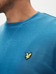 Lyle & Scott Blue Light Crew Neck Sweatshirt - Image 4 of 5
