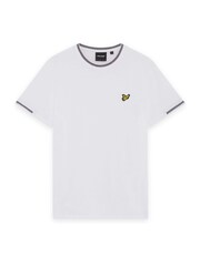 Lyle & Scott White Birdseye Half Tipped T-Shirt - Image 3 of 3