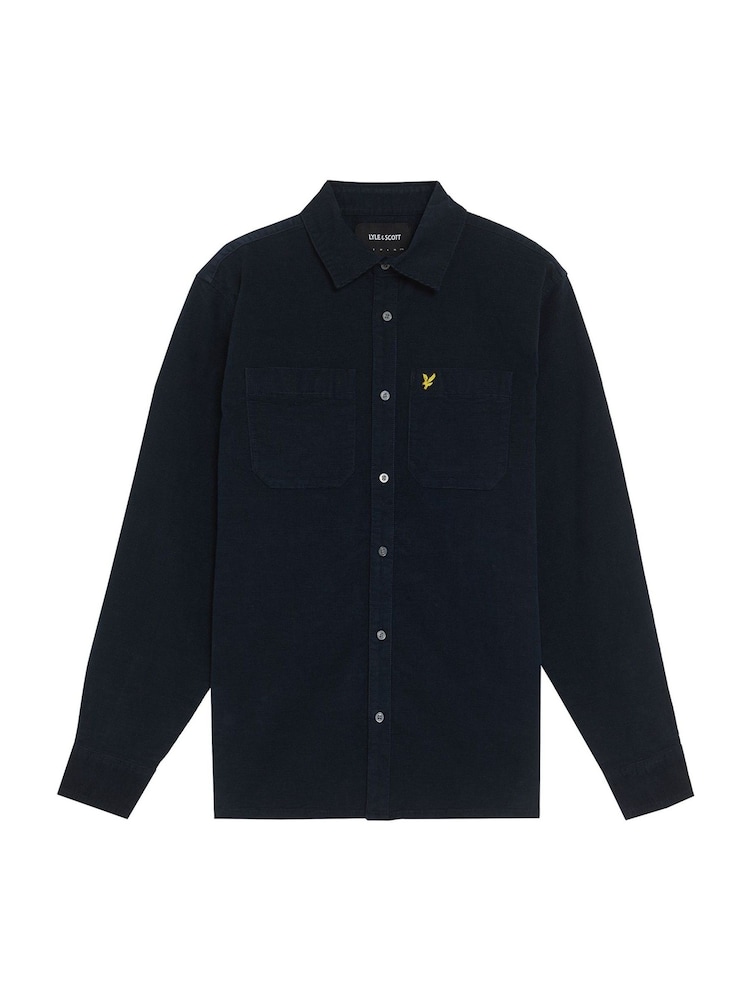 Lyle & Scott Blue Needle Cord Plain Shirt - Image 1 of 1