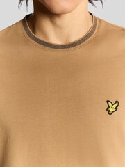Lyle & Scott Blue Birdseye Half Tipped T-Shirt - Image 2 of 3