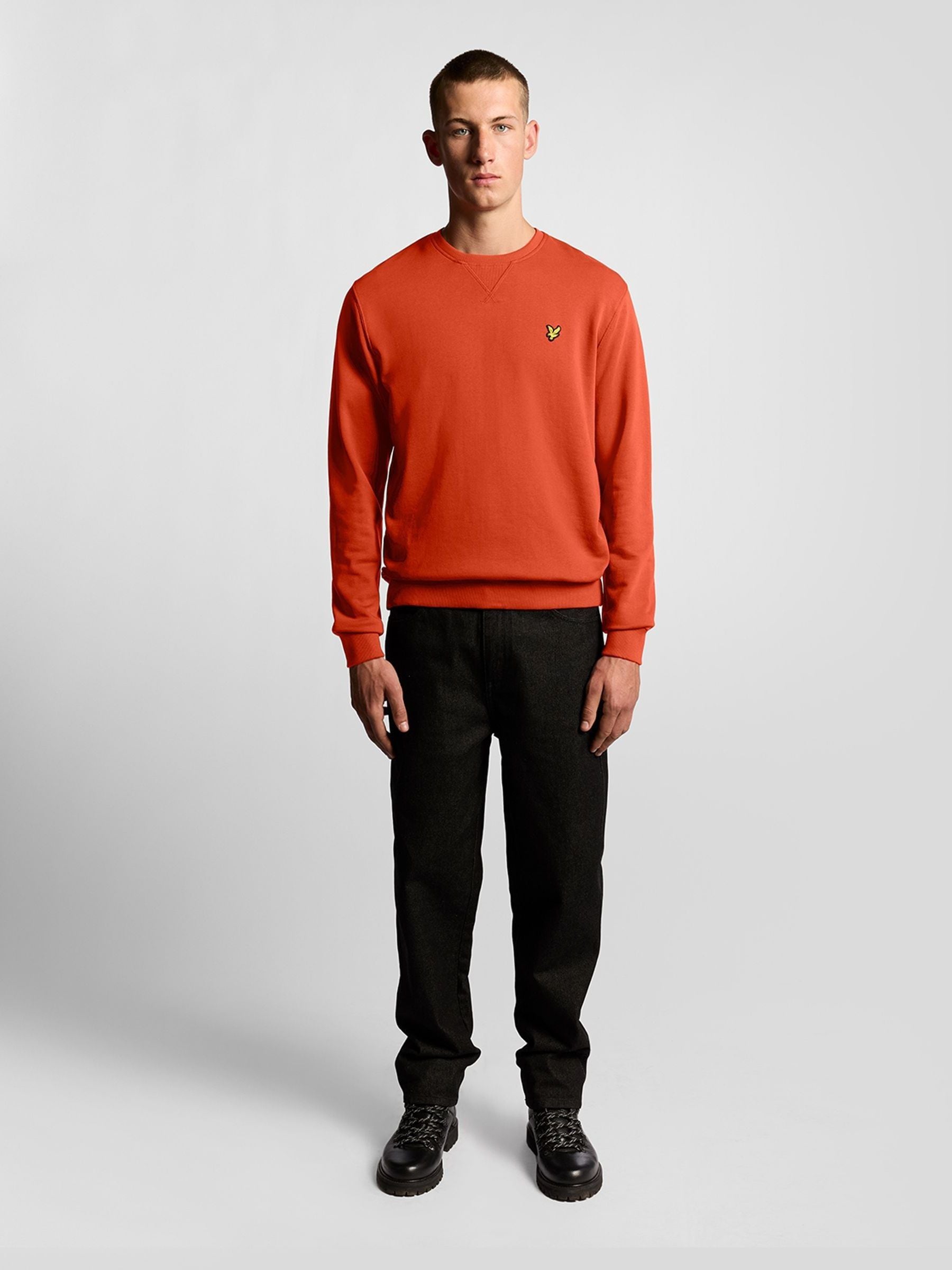Buy Lyle & Scott Orange Crew Neck Sweatshirt from Next USA