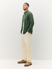 Lyle & Scott Green Plain Flannel Shirt - Image 4 of 6