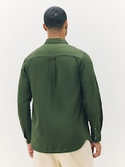 Lyle & Scott Green Plain Flannel Shirt - Image 5 of 6