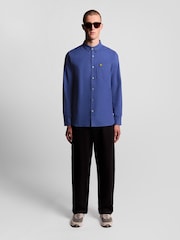 Lyle & Scott Blue Plain Flannel Shirt - Image 3 of 5