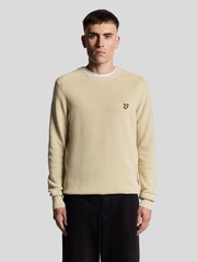 Lyle & Scott Engineered Rib Crew Neck Jumper - Imagen 1 de 6