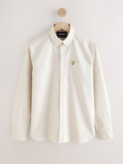 Lyle & Scott Cream 100% Cotton Plain Oxford Shirt - Image 1 of 1