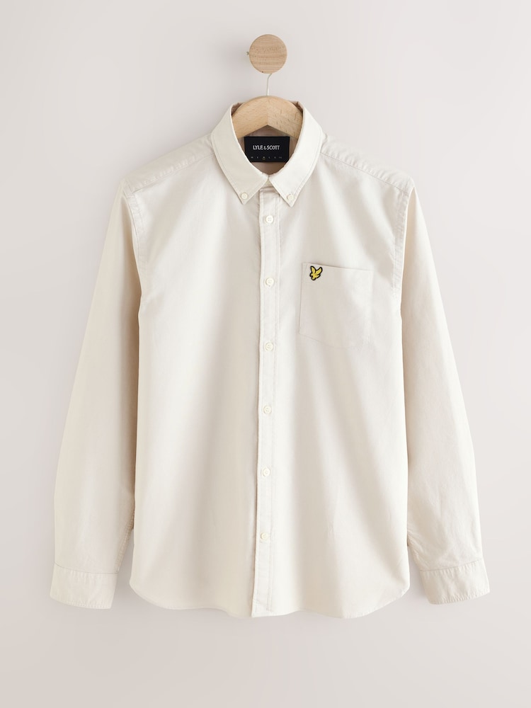 Lyle & Scott Cream 100% Cotton Plain Oxford Shirt - Image 1 of 1