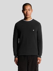 Lyle & Scott Engineered Rib Crew Neck Jumper - Imagen 1 de 6