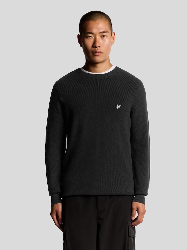 Lyle & Scott Engineered Rib Crew Neck Jumper - Imagen 1 de 6