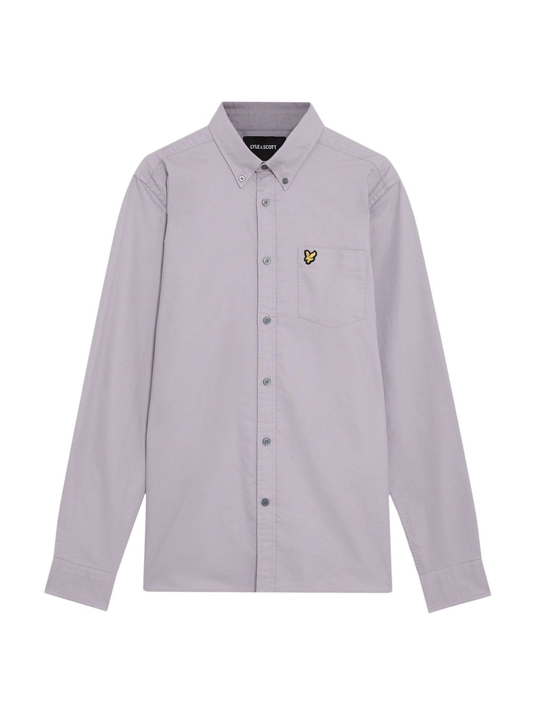 Lyle & Scott Purple Cotton Oxford Shirt - Image 5 of 5 Lyle & Scott Purple Cotton Oxford Shirt - Image 5 of 5
