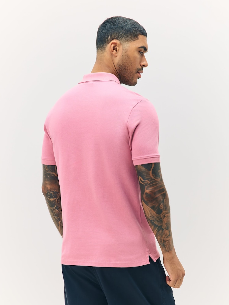 Lyle & Scott Pink Light Classic Polo Shirt - Image 2 of 5 Lyle & Scott Pink Light Classic Polo Shirt - Image 2 of 5