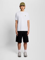 Lyle & Scott White Jacquard T-Shirt - Image 3 of 5