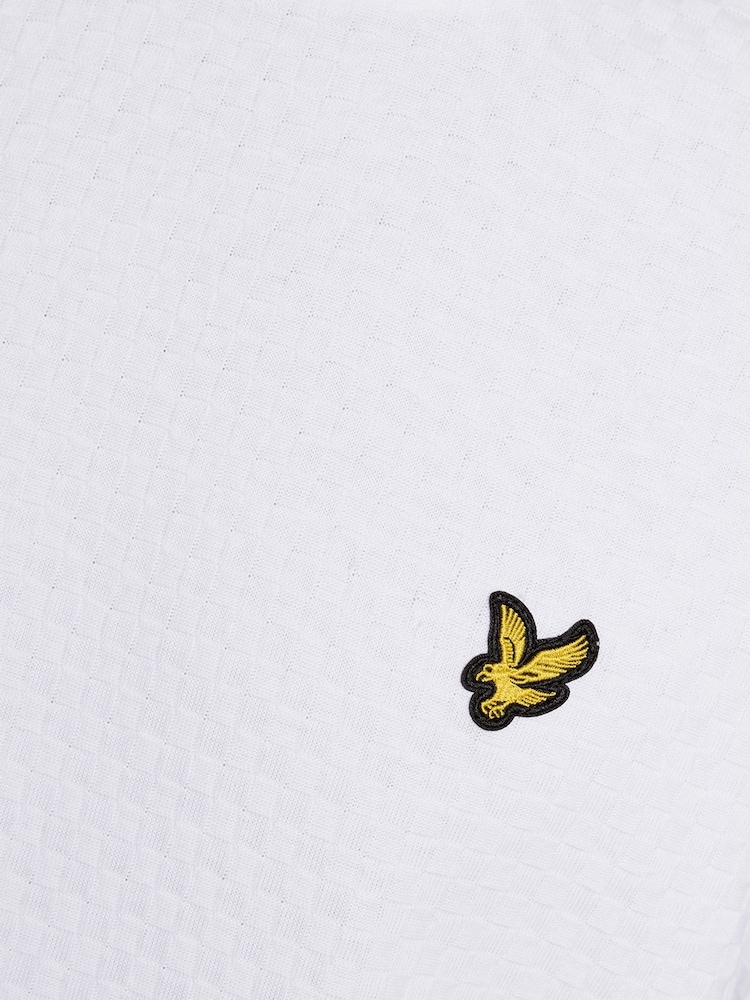 Lyle & Scott White Jacquard T-Shirt - Image 5 of 5