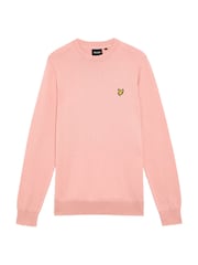 Lyle & Scott Pink Cotton Merino Crew Neck Jumper - Image 1 of 1
