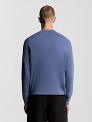 Lyle & Scott Grey Cotton Merino Quarter Zip Jumper - Image 4 of 6