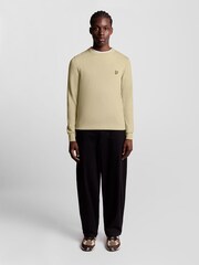 Lyle & Scott Grey Cotton Merino Crew Neck Jumper - Image 2 of 6