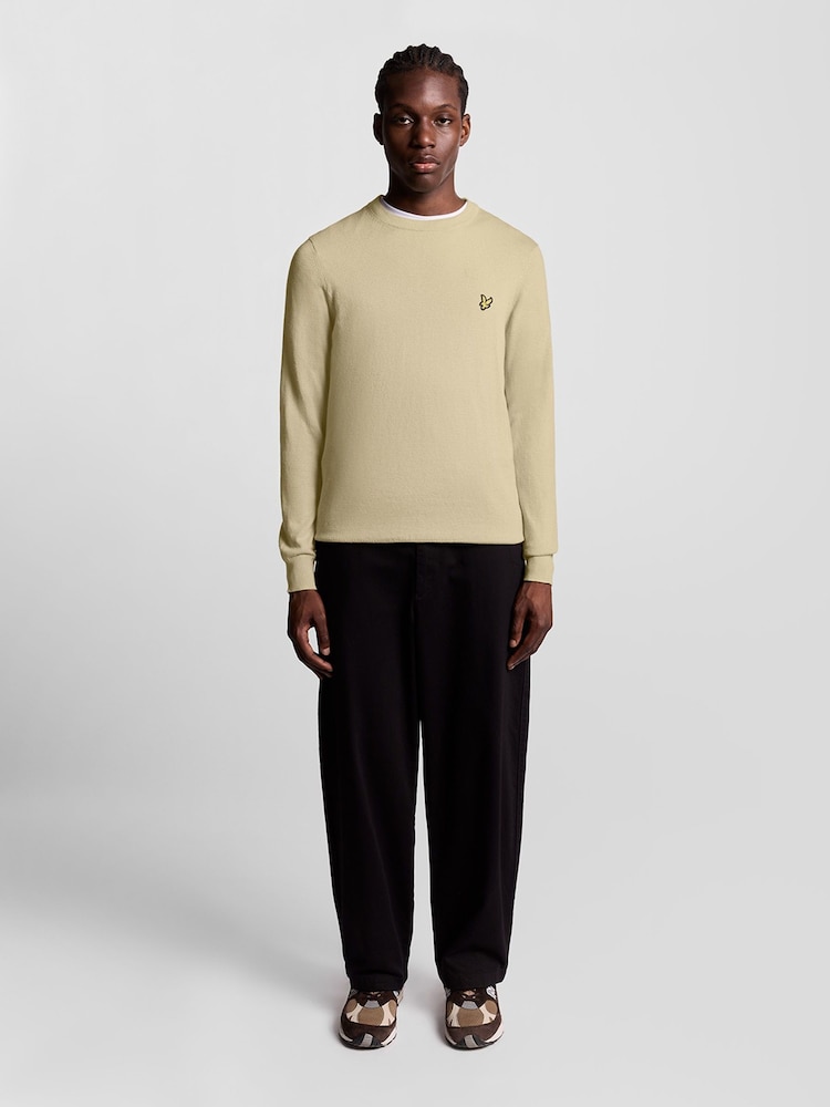 Lyle & Scott Grey Cotton Merino Crew Neck Jumper - Image 2 of 6
