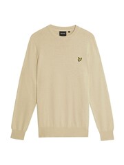 Lyle & Scott Grey Cotton Merino Crew Neck Jumper - Image 5 of 6