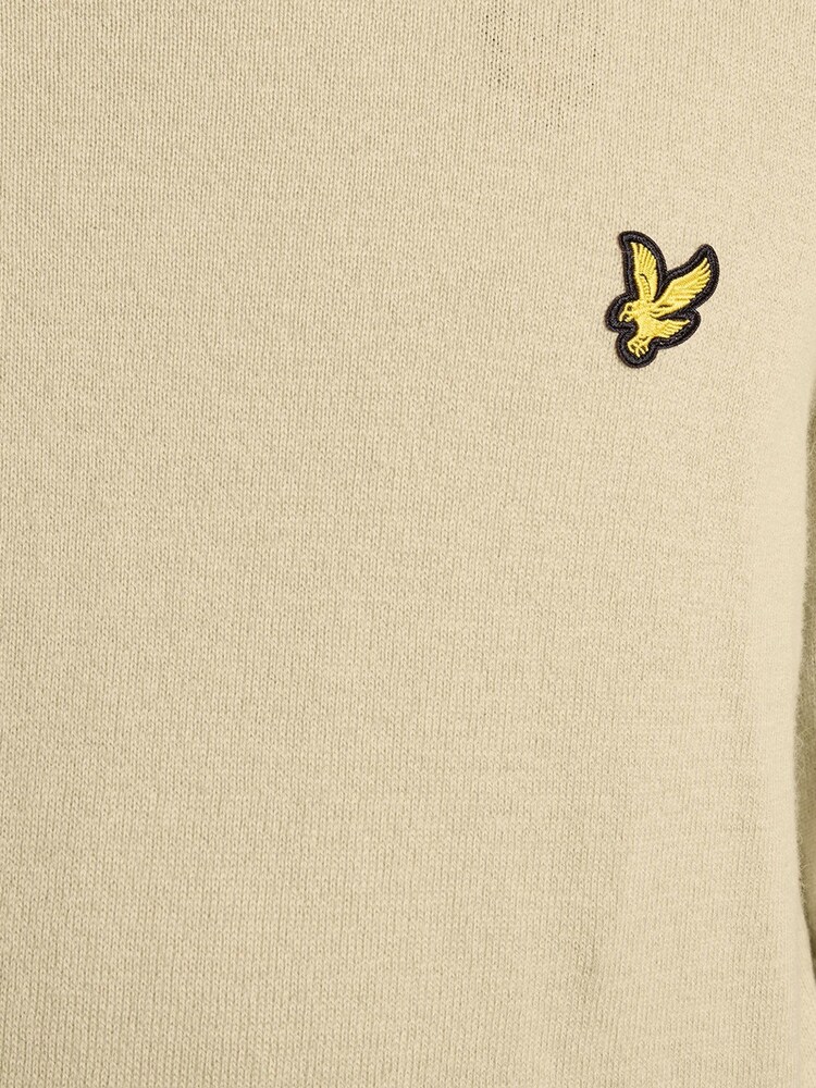 Lyle & Scott Grey Cotton Merino Crew Neck Jumper - Image 6 of 6