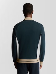 Lyle & Scott Grey Interlock Contrast Raglan Bomber Jacket - Image 2 of 6
