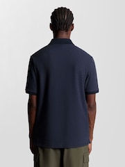 Lyle & Scott Blue Football Collar Polo Shirt - Image 2 of 6