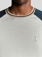 Lyle & Scott Grey Interlock Contrast Raglan T-Shirt - Image 4 of 6