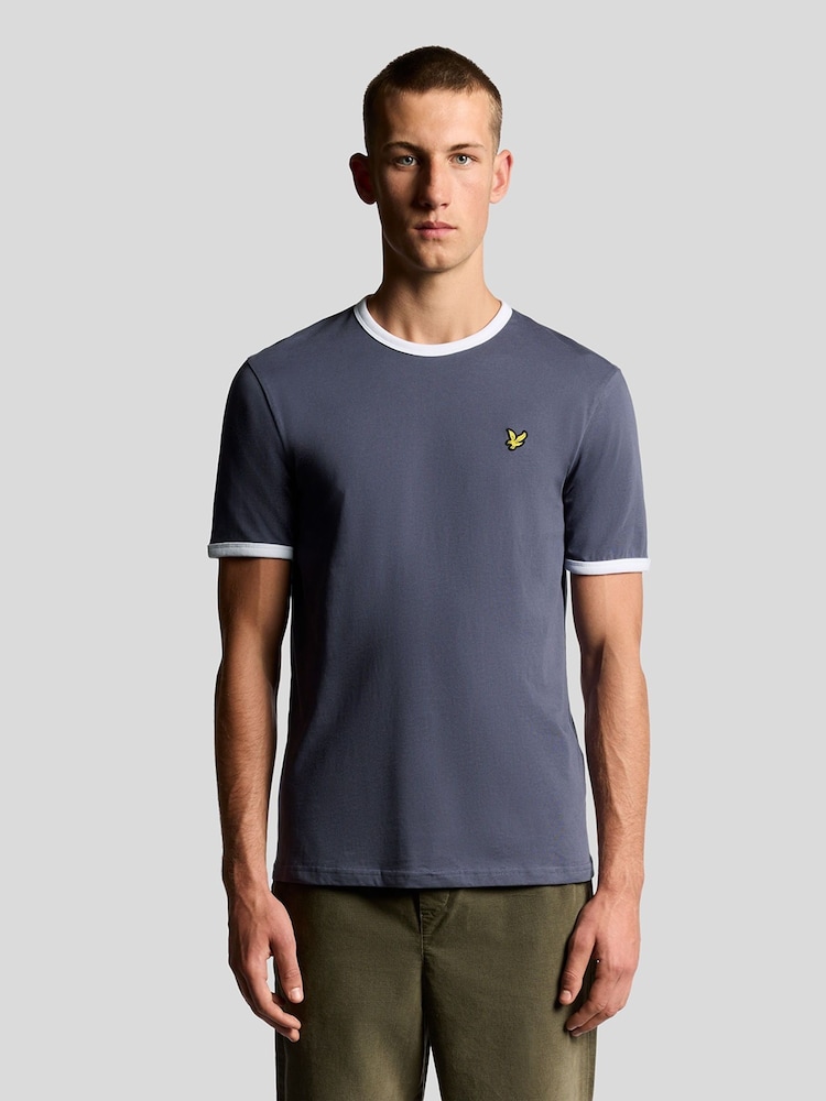 Lyle & Scott Grey Ringer T-Shirt - Image 1 of 5