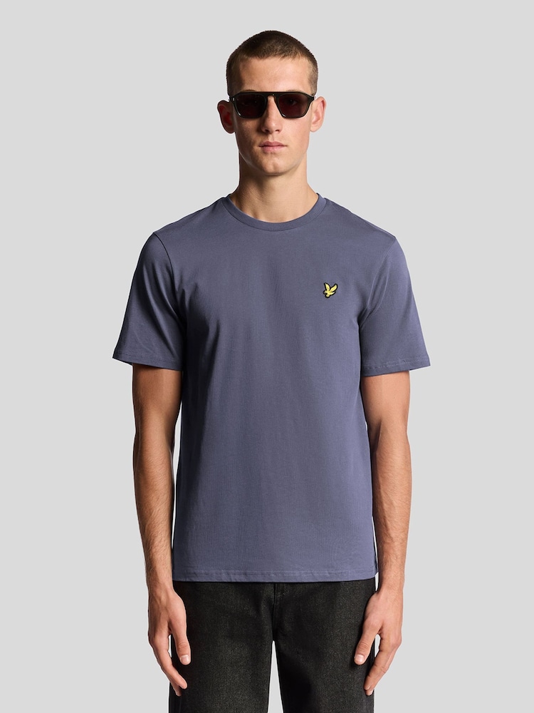 Lyle & Scott Ash Grey Crew Neck Cotton T-Shirt - Image 1 of 6