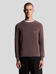 Lyle & Scott Engineered Rib Crew Neck Jumper - Imagen 1 de 6