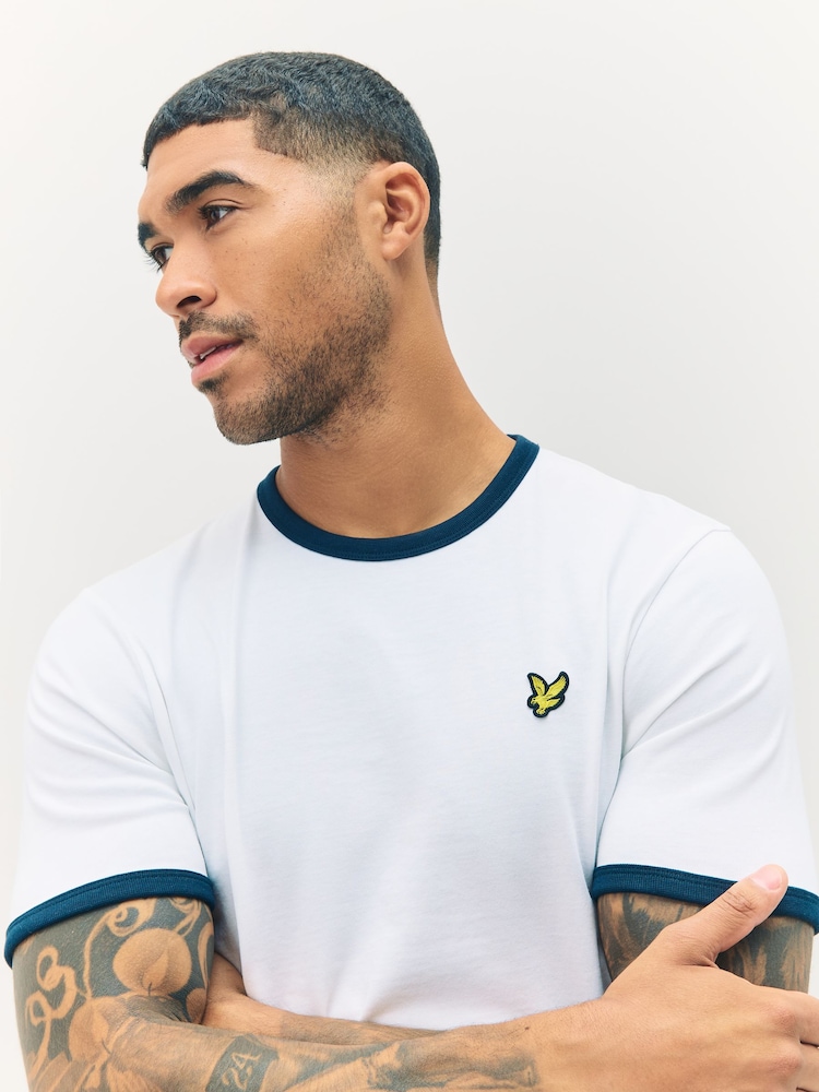 Lyle & Scott White Ringer T-Shirt - Image 4 of 4 Lyle & Scott White Ringer T-Shirt - Image 4 of 4