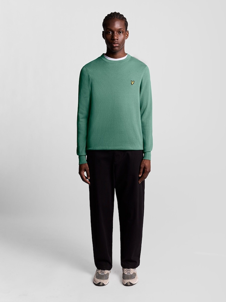Suéter de algodón y merino con cuello redondo de Lyle & Scott - Imagen 2 de 6