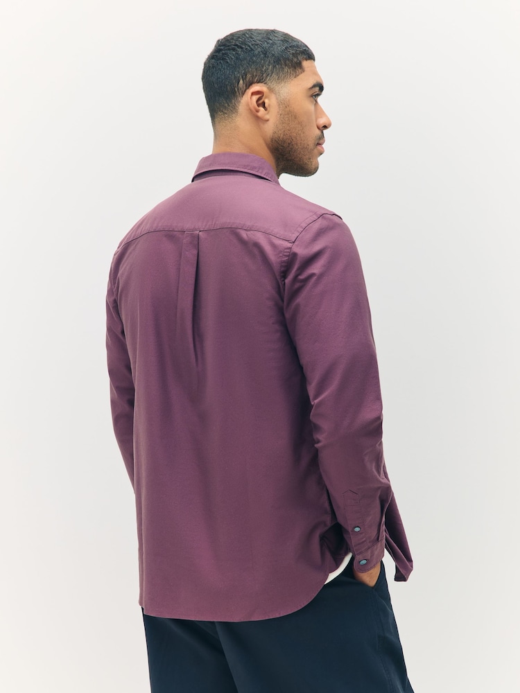 Lyle & Scott Brown Plain Oxford Shirt - Image 2 of 5