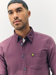 Lyle & Scott Brown Plain Oxford Shirt - Image 4 of 5