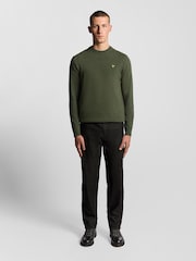 Lyle & Scott Green Cotton Merino Quarter Zip Jumper - Image 2 of 6