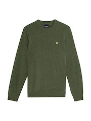 Lyle & Scott Green Cotton Merino Quarter Zip Jumper - Image 5 of 6