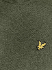 Lyle & Scott Green Cotton Merino Quarter Zip Jumper - Image 6 of 6