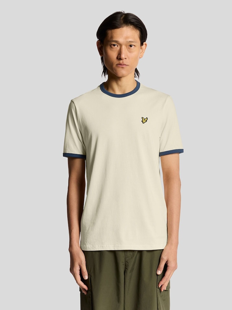Lyle & Scott Cream Ringer T-Shirt - Image 1 of 5