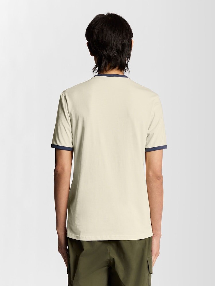 Lyle & Scott Cream Ringer T-Shirt - Image 2 of 5