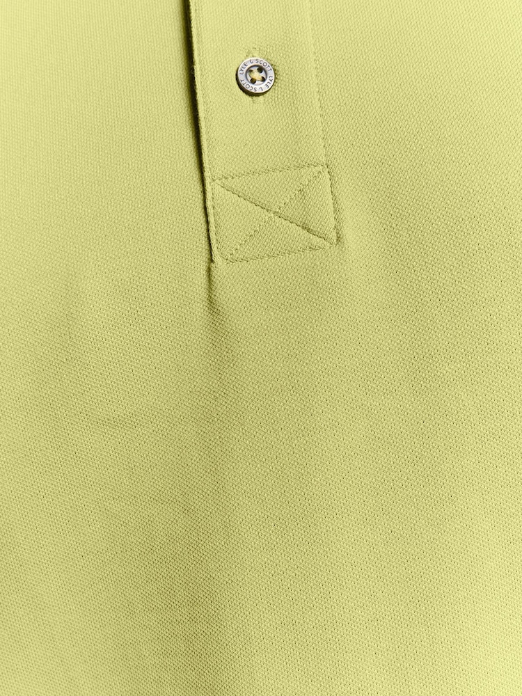 Lyle & Scott Yellow Plain Polo Shirt - Image 6 of 6