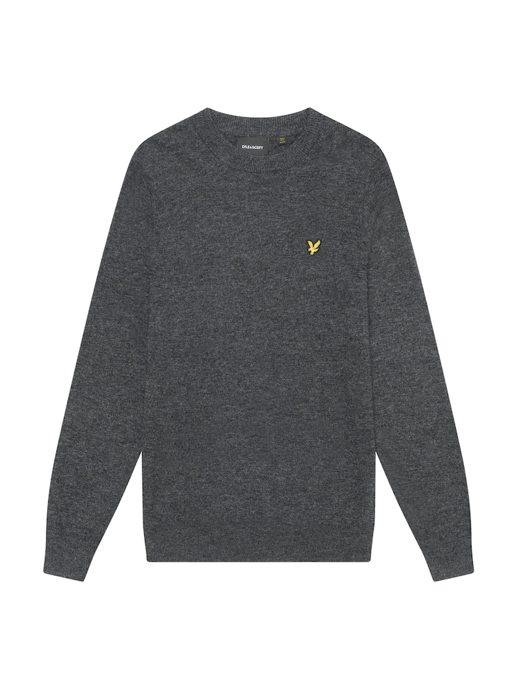 رمادي فاتح - كنزة قطن ربع سحاب Merino من Lyle & Scott - صورة 5 من 5