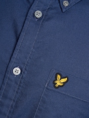 Lyle & Scott Blue Plain Oxford Shirt - Image 6 of 6