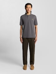 Lyle & Scott Ash Grey Classic Polo Shirt - Image 3 of 5
