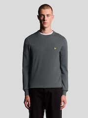 Lyle & Scott Grey Cotton Merino Crew Neck Jumper - Image 1 of 5