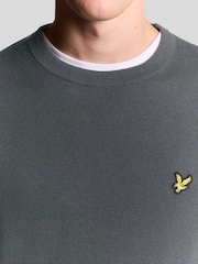 Lyle & Scott Grey Cotton Merino Crew Neck Jumper - Image 4 of 5