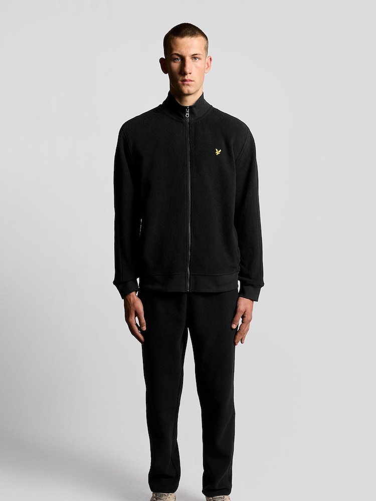 Lyle & Scott Black Polar Fleece Track Jacket - Image 2 of 6 Lyle & Scott Black Polar Fleece Track Jacket - Image 2 of 6